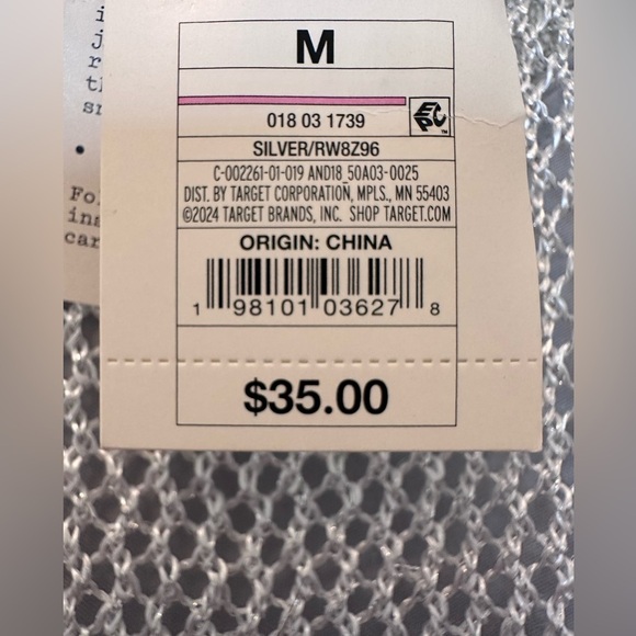 Women’s A New Day Silver, lined Dress /Cover up, size medium NWT - Picture 5 of 8